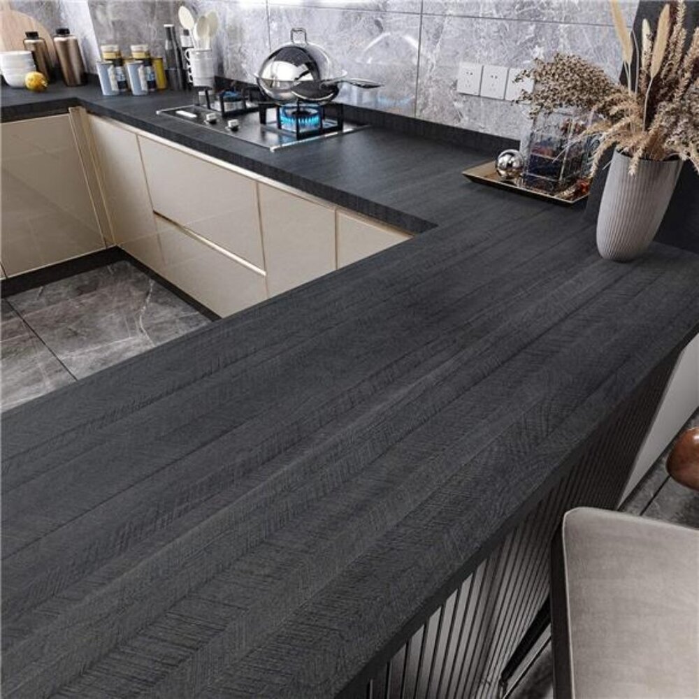 Black Peel and Stick Wallpaper Countert Top Peel & Stick Countertops for Kitchen